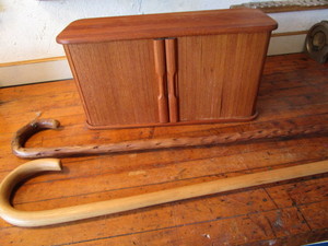 lot 479 image: Kalmar teak wood roll door cabinet ...