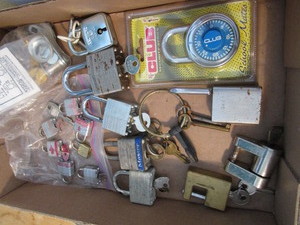 lot 484 image: Padlocks, new combination lock...