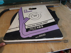 lot 486 image: EZ Plumber drain snake 40ft, second...