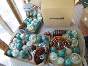 lot 509 image: Insulators, glass & ceramic...