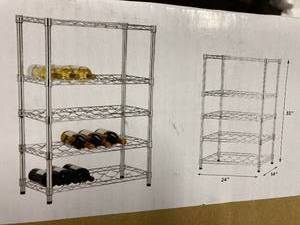 lot 4 image: Chrome Wine Rack
