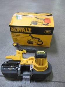 lot 4 image: DEWALT 20-Volt MAX Lithium-Ion Cordless Band Saw (Tool-Only) DCS371B - Used.