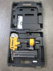 lot 8 image: DEWALT 18-Gauge Pneumatic Brad Nailer, DWFP12233 - Used.