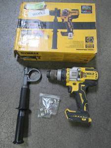 lot 16 image: DEWALT 20-Volt MAX Brushless Cordless 12 in. Hammer DrillDriver with FLEXVOLT ADVANTAGE (Tool Only), DCD999B - Used.