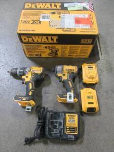 lot 19 image: DEWALT 20-Volt MAX XR Lithium-Ion Cordless Brushless DrillImpact Combo Kit (2-Tool) with (1) Battery 2Ah and (1) Battery 4Ah, DCK287D1M1 - Used.