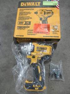 lot 31 image: DEWALT 20-Volt MAX XR Lithium-Ion Cordless Brushless 12 in. Impact Wrench with Detent Pin Anvil (Tool-Only), DCF894B. Like New.