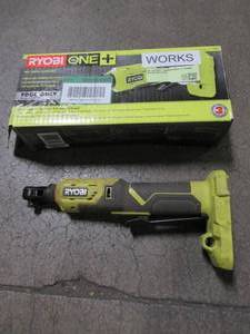 lot 45 image: RYOBI 18-Volt ONE Cordless 38 in. 4-Position Ratchet (Tool Only), P344, Used.