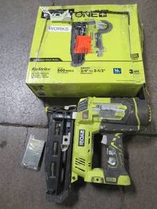 lot 47 image: RYOBI 18-Volt ONE AirStrike 16-Gauge Cordless Straight Nailer (Tool-Only), P325 - Used.