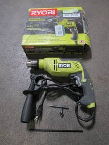 lot 55 image: RYOBI 6.2 Amp 58 in. Variable Speed Reversible Hammer Drill, D620H - Used.