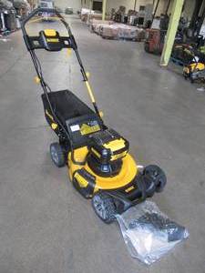 lot 64 image: DEWALT 21.5 in. 20-Volt MAX Lithium-Ion Cordless Battery Walk Behind Push Mower(TOOL ONLY) DCMWSP233U2 - MISSING BATTERIES, NEW, NEVER USED
