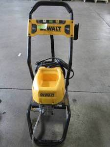 lot 69 image: DEWALT 2400 PSI 1.1 GPM Cold Water Electric Pressure Washer, DWPW2400. Motor Works, Missing Parts - For PartsRestore.