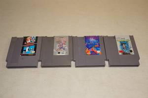 lot 144 image: 4 Nintendo NES Games - Tetris, Mario, Castlevania II