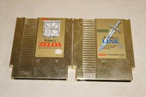 lot 143 image: 2 Nintendo NES Zelda Games - Legend, Link