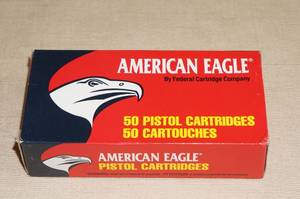 lot 4 image: 50 Federal American Eagle .45 GAP 185 Gr FMJ Ammo