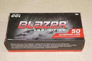 lot 13 image: 50 CCI Blazer .40 S&W 180 Gr TMJ CF Ammo