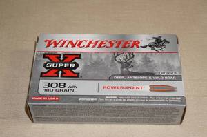 lot 27 image: 20 Winchester Super-X .308 Win 180 Gr Power Point Ammo