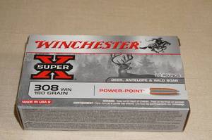 lot 28 image: 20 Winchester Super-X .308 Win 180 Gr Power Point Ammo
