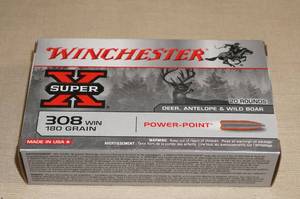lot 29 image: 20 Winchester Super-X .308 Win 180 Gr Power Point Ammo