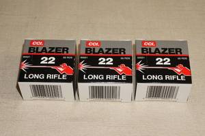 lot 40 image: 150 CCI Blazer .22 LR Ammo