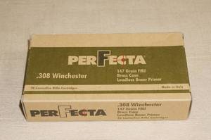 lot 51 image: 20 Perfecta .308 Win 147 Gr FMJ Ammo