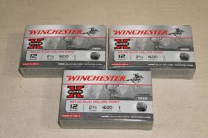 lot 54 image: 15 Winchester Super-X 12 Ga 2-34 1 Oz Rifled Slug HP Shotshells