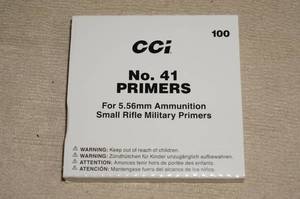 lot 62 image: 100 CCI No 41 5.56mm Small Rifle Military Primers