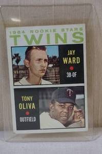 lot 4 image: 1964 Topps Rookie Stars #116 - Tony Oliva, Jay Ward