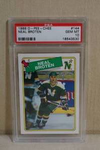 lot 10 image: 1988 O-Pee-Chee Neal Broten #144 - PSA Gem Mint 10