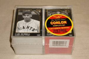 lot 64 image: 1992 Sporting News Conlon Complete Baseball Card Set