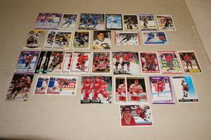 lot 76 image: Hockey Cards - Fedorov, Chelios, Stevens, Yzerman, Sakic