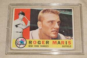 lot 1 image: 1960 Topps Roger Maris #377 Baseball Card