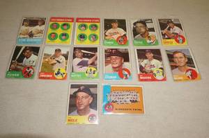 lot 31 image: 1963 Topps Minnesota Twins Team Baseball Cards