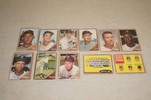 lot 32 image: 1962 Topps Minnesota Twins Team Baseball Cards