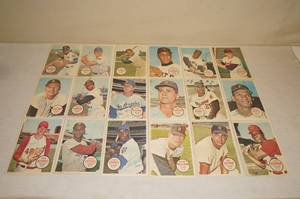lot 39 image: 1967 Baseball Mini Posters - Morgan, Santo, Marichal, McCovey, Yaz, Alou