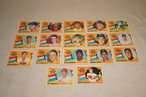 lot 53 image: 1960 Topps Sport Magazine Rookie Star Baseball Cards