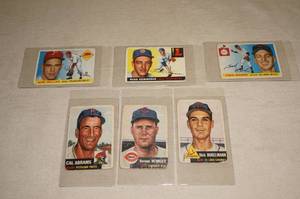 lot 17 image: 1953 and 1955 Topps Baseball Cards