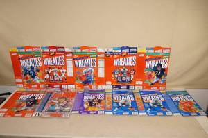lot 120 image: NFL Wheaties and Cereal Boxes - Walter Payton, Unitas, Staubach