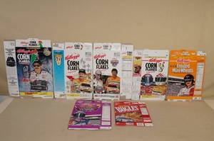 lot 124 image: Racing Cereal and Snack Boxes - Earnhardt, Labonte, NASCAR