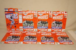 lot 119 image: 1987 Twins Champions and Kirby Puckett Wheaties Boxes