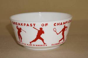 lot 125 image: Vintage Screen Printed Wheaties Cereal Bowl