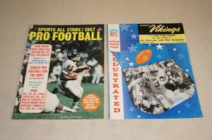 lot 136 image: 2 1960s NFL Magazines - Sayers, Vikings