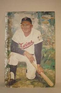lot 144 image: Vintage Harmon Killebrew Cardboard Poster - 24 x 36 - Damaged