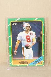 lot 60 image: 1986 Topps Steve Young #374 Rookie Card