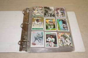 lot 77 image: Binder of Football Cards - Montana, Elway, Marino, Bo, Rice, Payton