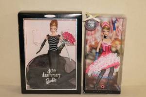 lot 129 image: 2 Anniversary Celebration Barbie Dolls