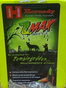 lot 1 image: (1) Box Of Hornady Z-Max Zobiegeddon 7.62 x 39mm 123rain Bullets Quantity (500)