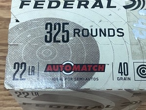 lot 42 image: (325) Rounds Federal AutoMatch .22LR 40grain