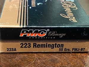 lot 35 image: (20) Rounds PMC Bronze .223-Rem 55grain FMJ-BT