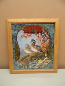 lot 12 image: NOS OLD MILWAUKEE BEER MIRROR - THE WOOD DUCK  - SERIES II - APPROX 17 BY 19 - SEE PICTURES