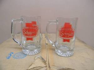 lot 27 image: CASE OF 24 SCHMIDT BEER MUGS - IN BOX - SEE PICTURES